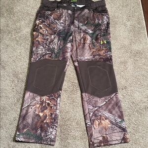 Under Armour Cold Gear Fleece Lined Pants Realtree Xtra XL